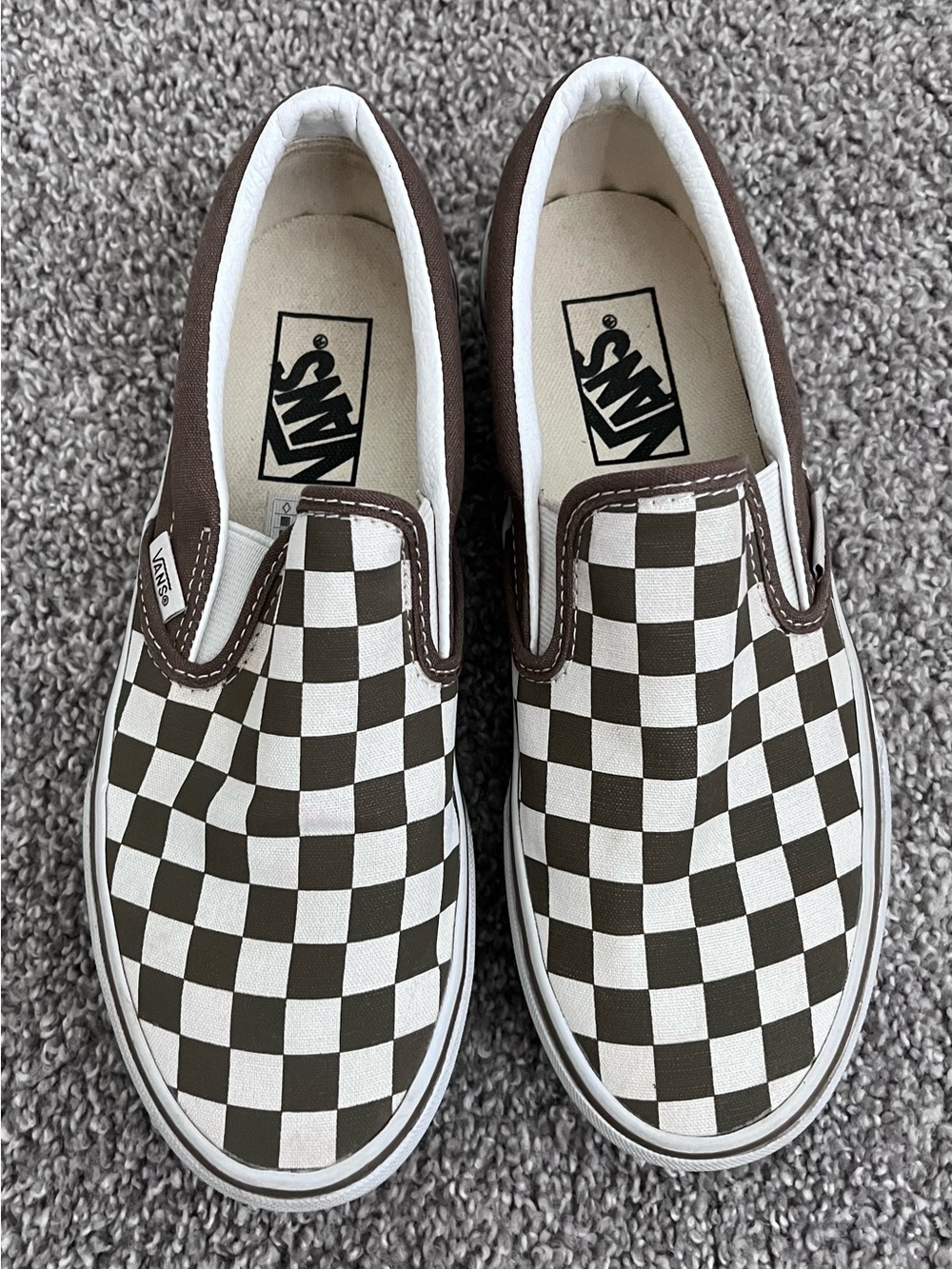 Vans Platform Slip-On Checkerboard Sneakers Size 7